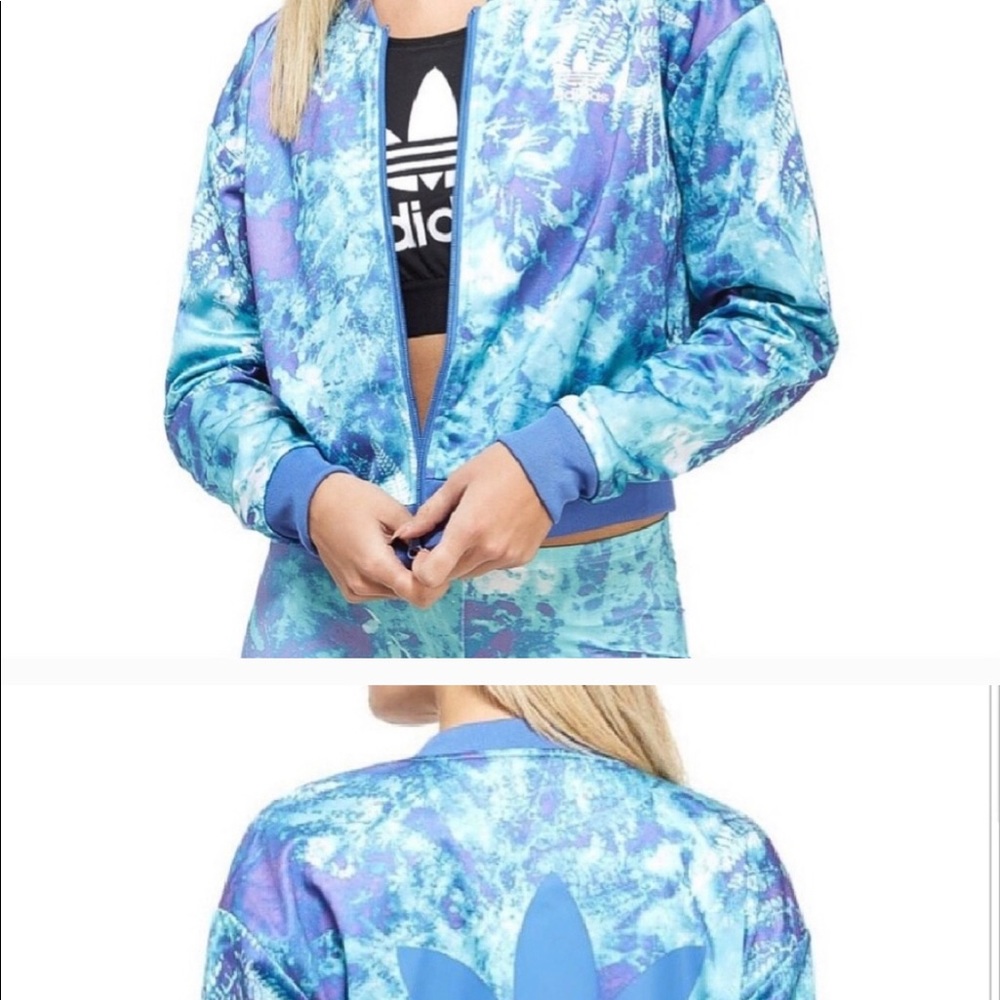 Adidas Elements Printed Cropped Track Jacket
